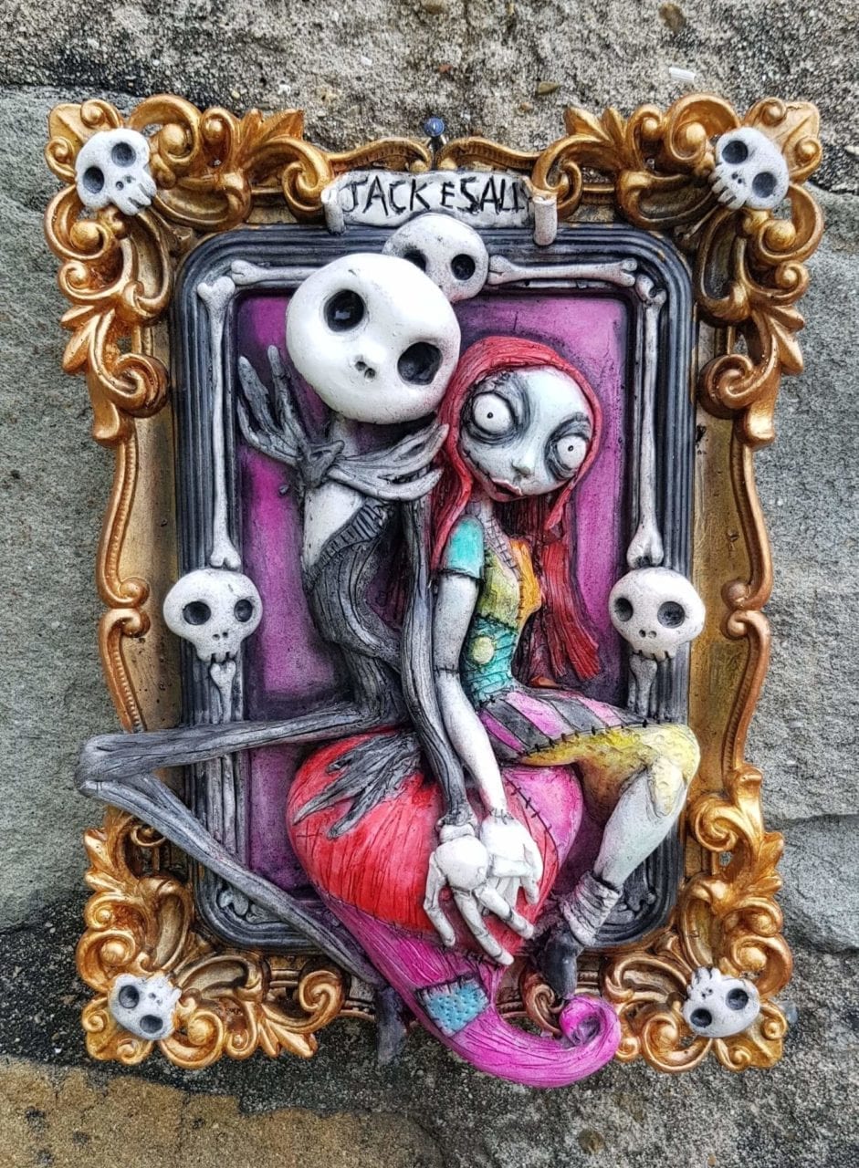 Tim Burton Jack & Sally Quadro 3D (Nightmare Before Christmas)
