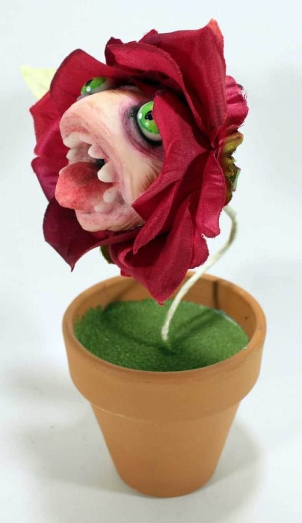 Fiore Mangia-Cattivi-Pensieri rosa rossa con bocca aperta