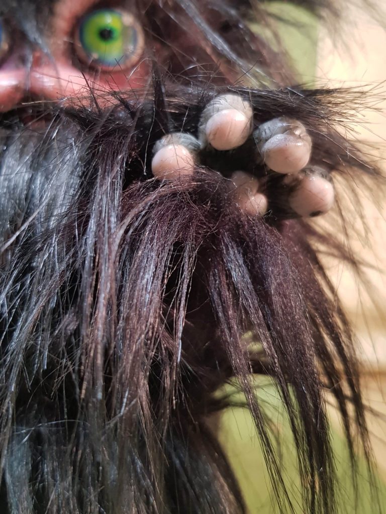 Pupazzo Gatto magico Cagliostrino. Pelo lungo nero