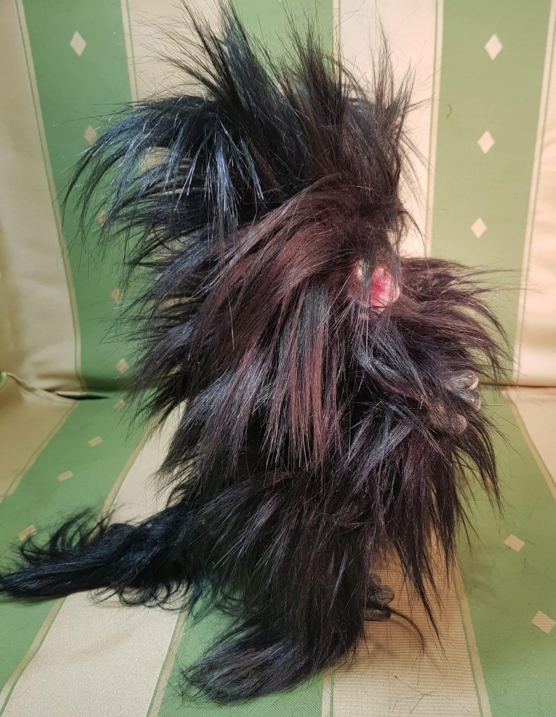 Pupazzo Gatto magico Cagliostrino. Pelo lungo nero