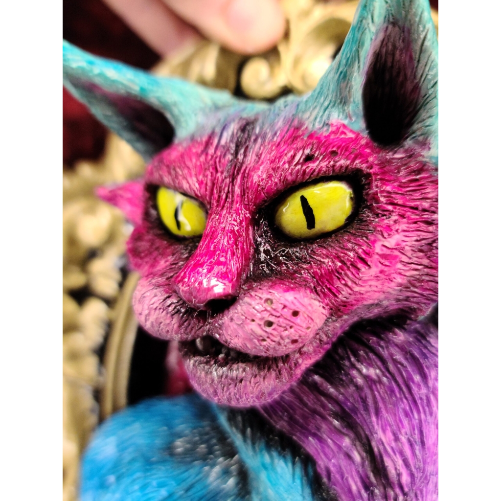 Gatto multicolore quadro tridimensionale