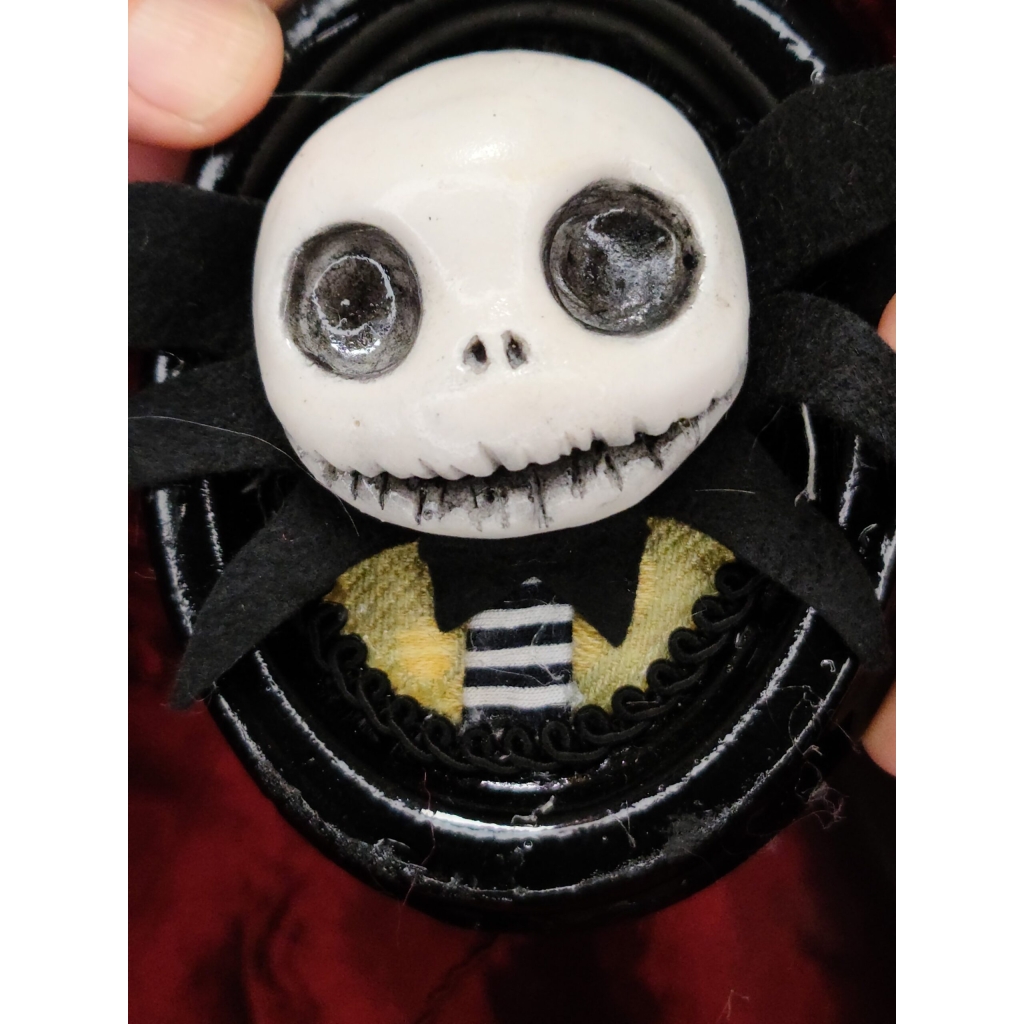 Jack Skellington quadro piccolo (4 modelli diversi testa e sfondo in diverse stoffe colorate)