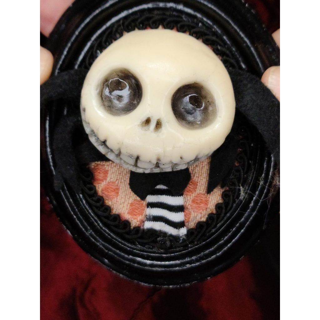 Jack Skellington quadro piccolo (4 modelli diversi testa e sfondo in diverse stoffe colorate)