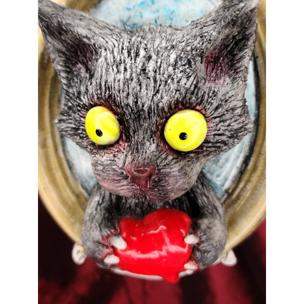 Gatto con Cuore quadro tridimensionale