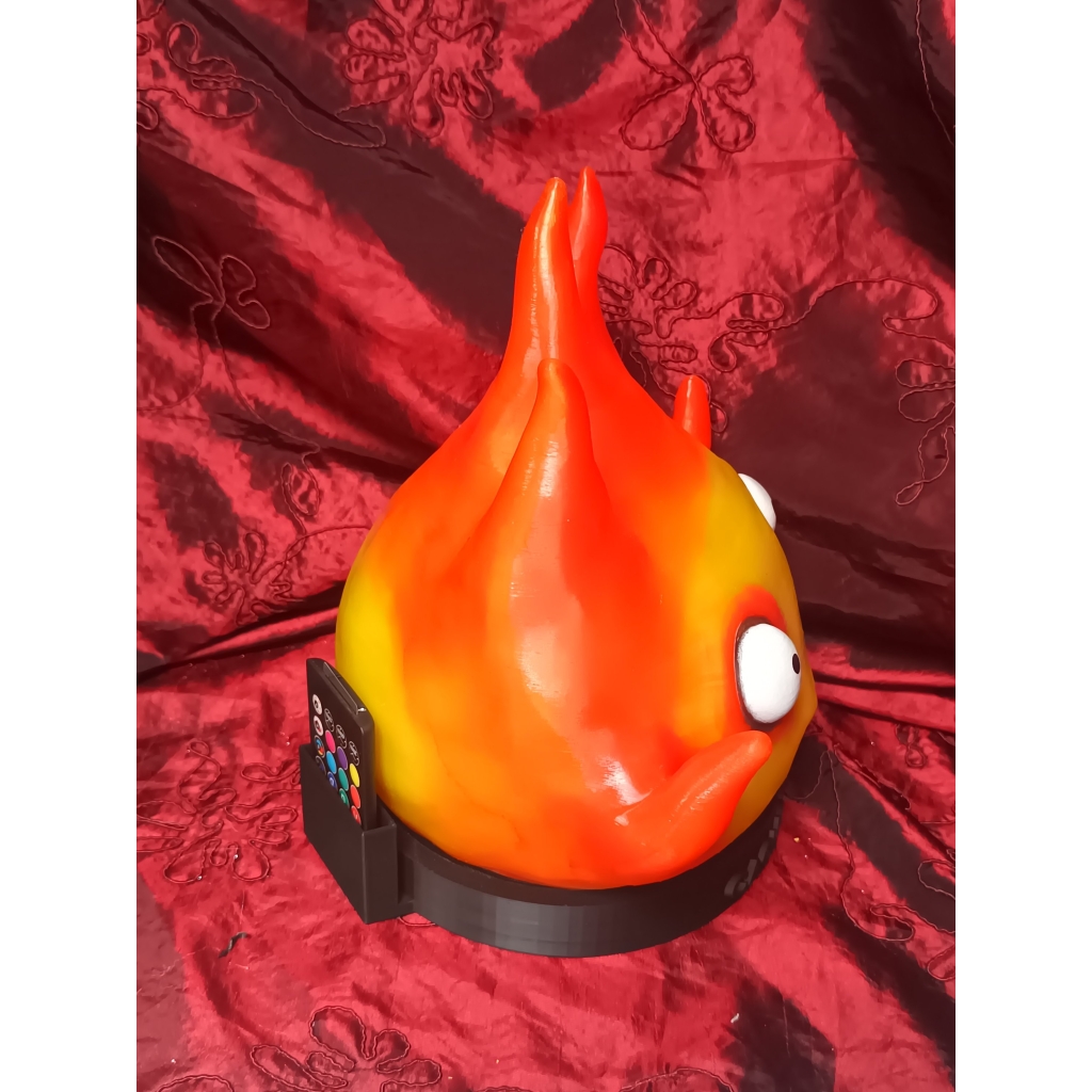 Calcifer grande Lampada a LED con telecomando e ricarica USB