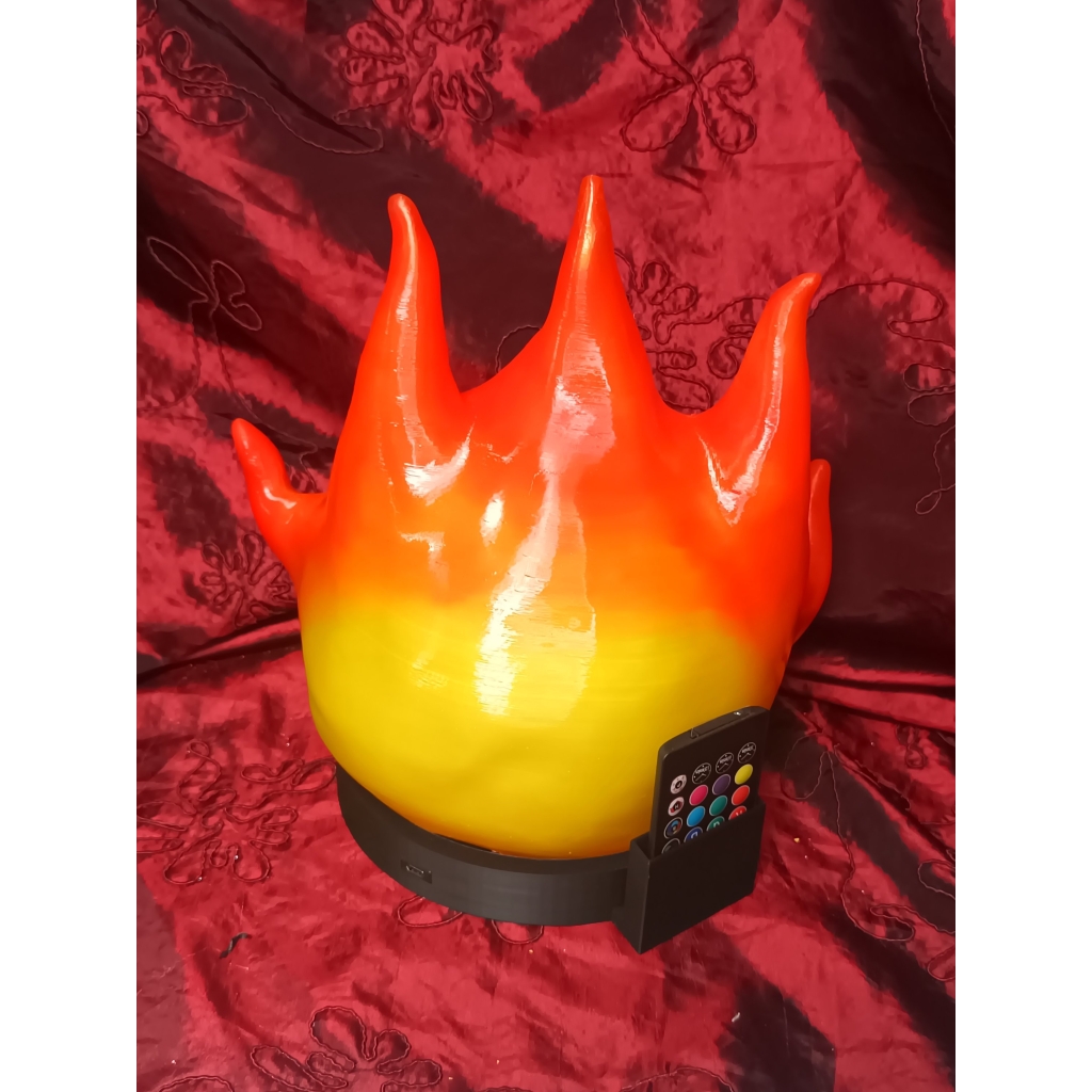 Calcifer grande Lampada a LED con telecomando e ricarica USB