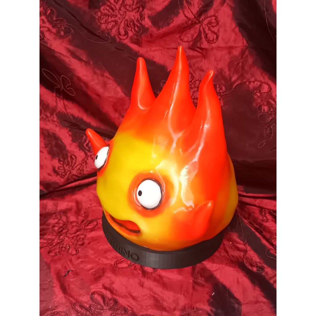 Calcifer grande Lampada a LED con telecomando e ricarica USB