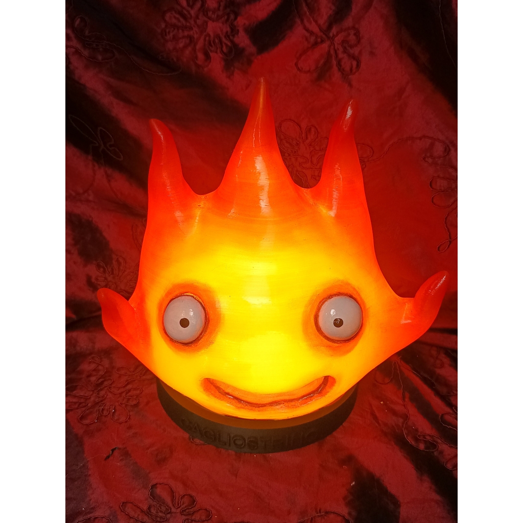 Calcifer grande Lampada a LED con telecomando e ricarica USB